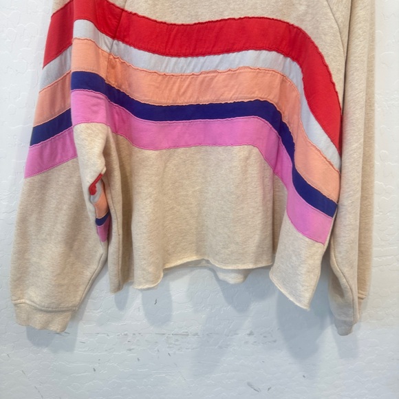 Marine Layer Summit Crewneck Sweatshirt Womens XL Colorful Striped Retro - Picture 4 of 10